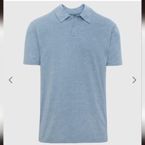 NEW True Classics Polo Heathered Indigo Shirt Medium